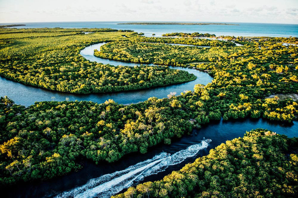 Madagascar landscape from above,. Luxury Travel in the Indian Ocean.