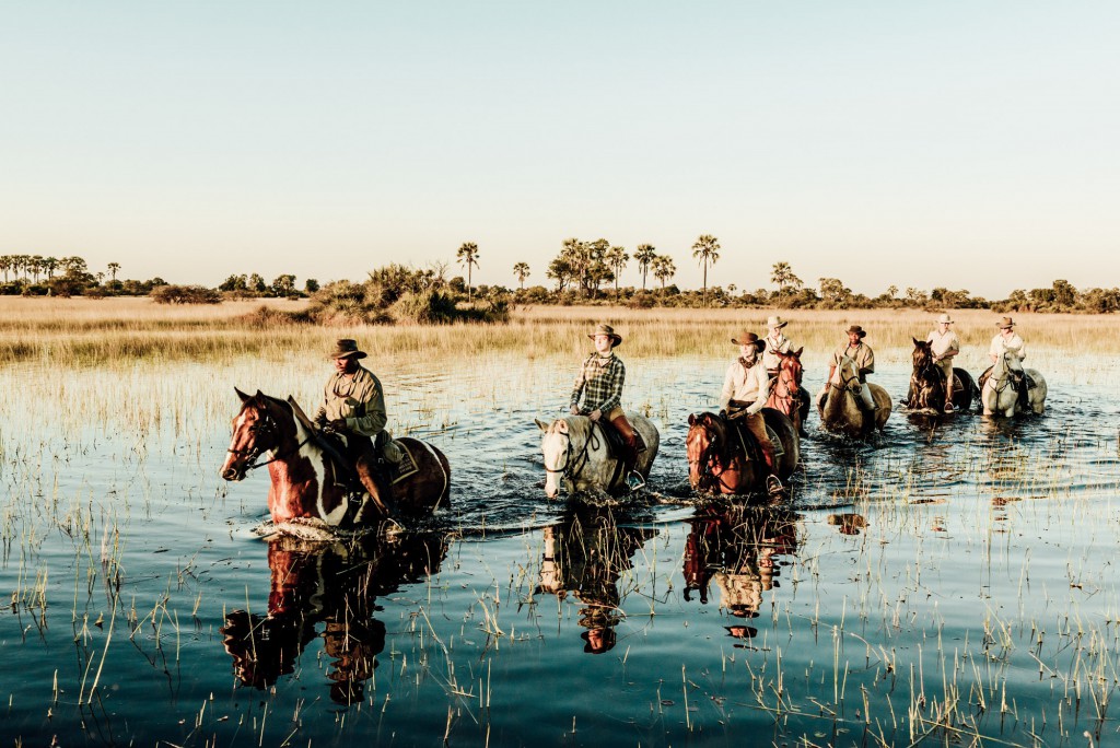 Horse Riding Safari in Botswana. Luxury travel in Africa.