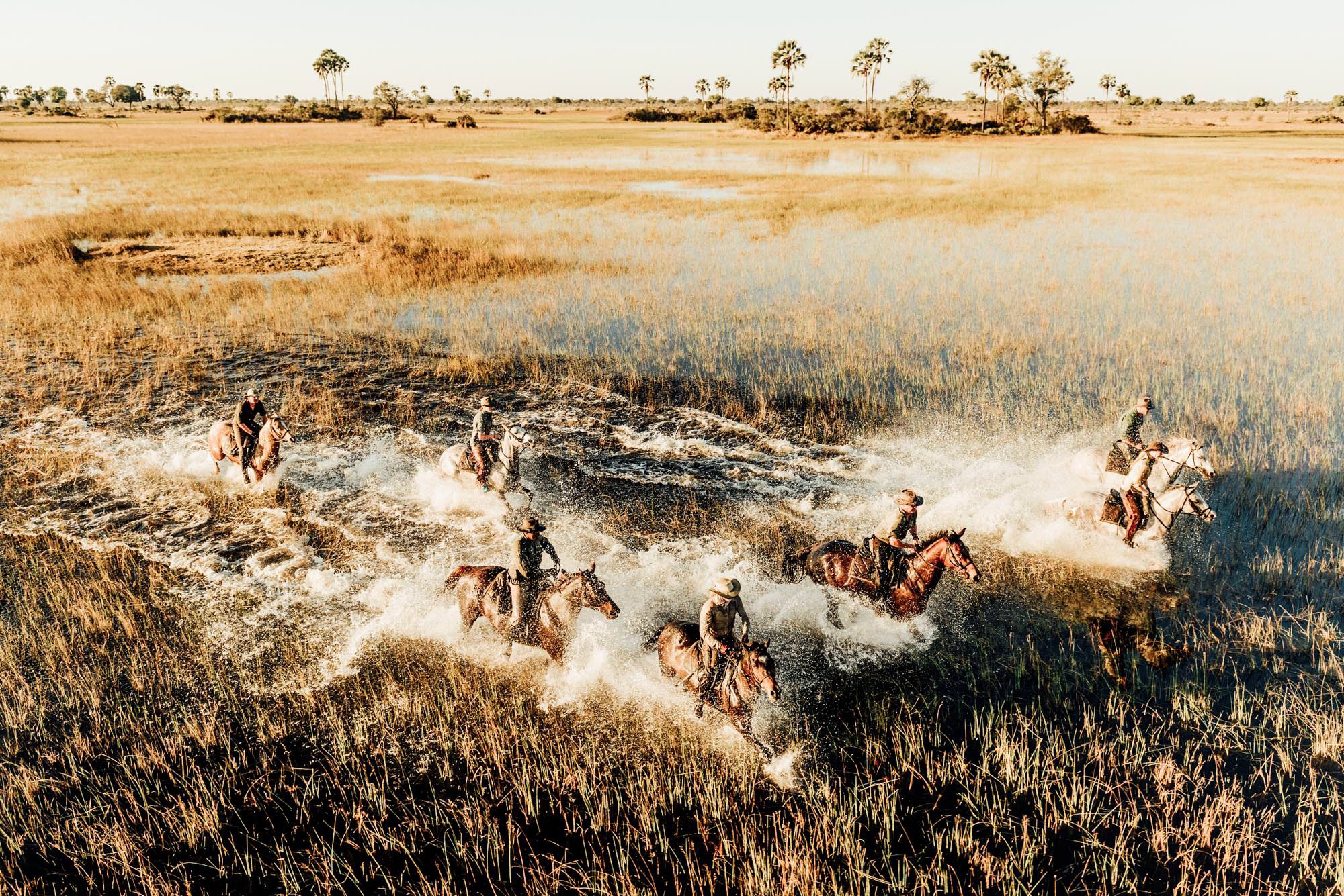 Horse Riding Safari in Botswana. Luxury travel in Africa.