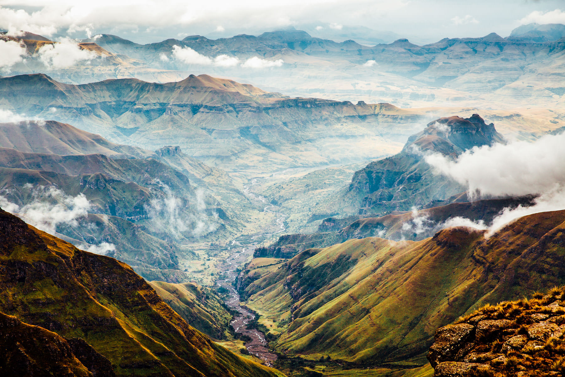 Beautiful mountrain landscape - Drakensberg, South Africa