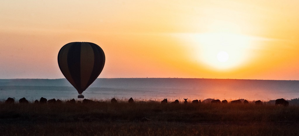 Hot Air Balloon safari in Kenya, Africa.