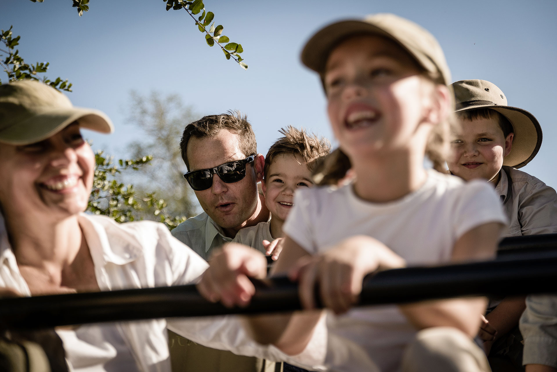 Kids on safari