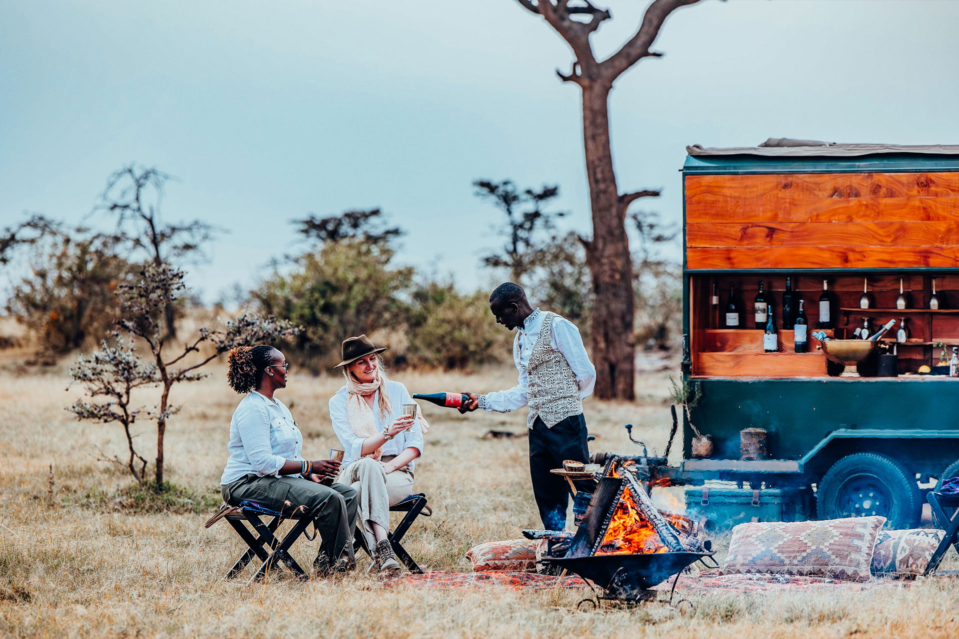 Drinking in the wild -private journey vs group tour-Luxury Africa Safaris with Forth & Wonder